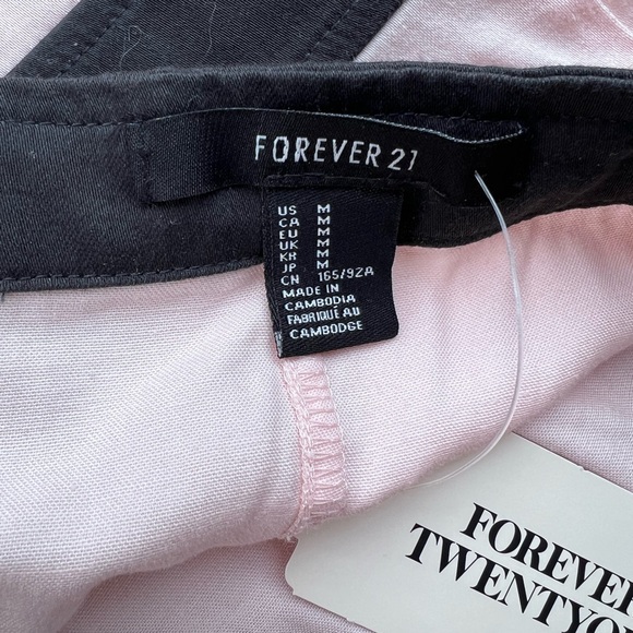 Forever 21 Strapless dress pink and Black Sz M - Picture 6 of 6